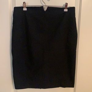 Express Black and White Pinstripe Pencil Skirt 10